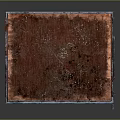 Rusty Green And Red Metal Cabinet With Worn Texture Door And Lock On Dark Background