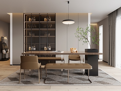 Modern Dining Table and Chair model