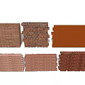 Various Brick Wall Textures With Different Colors And Pattern Designs 3d model