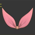 Pink Rabbit Ear Hair Accessories With Fabric Bow Knot Fashionable Hair Decor