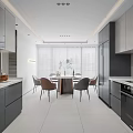 Modern Loft Living Room Interior With Chandelier TV Wall And Accent Chair