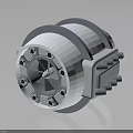 Mechanical Turbo Component With Cylindrical Structure White Gray Fan Blades Side Ports And Holes