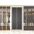 Modern Wardrobe Interior Design With Glass Doors Gold Frame And Black Center Panel