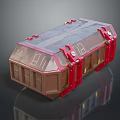 Household Storage Container With Brown Body Red Metal Latches Transparent Lid And Secure Locks