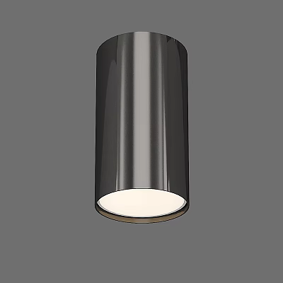 Modern Black Cylindrical Pendant Light With Smooth Surface And White Bottom Glow 3d model