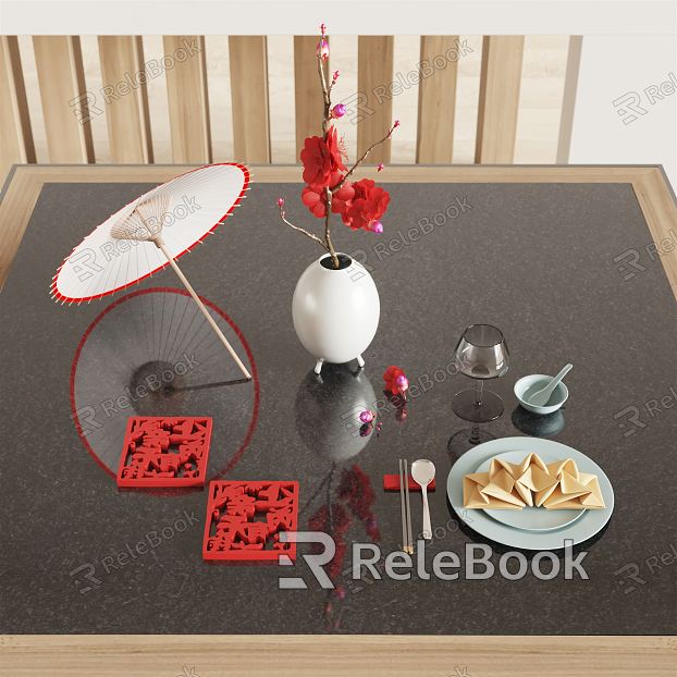 New Chinese Tableware Tableware Ornaments model