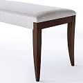 Modern Sofa Bench With Beige Cushion And Sturdy Wooden Legs Design