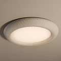 Modern Round Ceiling Light With Grid Pattern Shade Soft Illumination For Interior