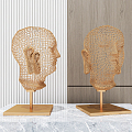 Light Luxury Sculpture Buddha Head 3d model