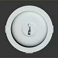 Cylindrical Industrial Device With Silver Top White Body And Metal Support Legs