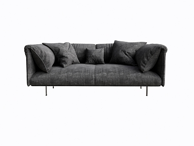 Modern Double Sofa Simple Multiplayer Sofa 3d model