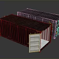 Black Container Truck With Open Door And White Interior For Transportation