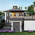 Modern rural self-built villas 3d model