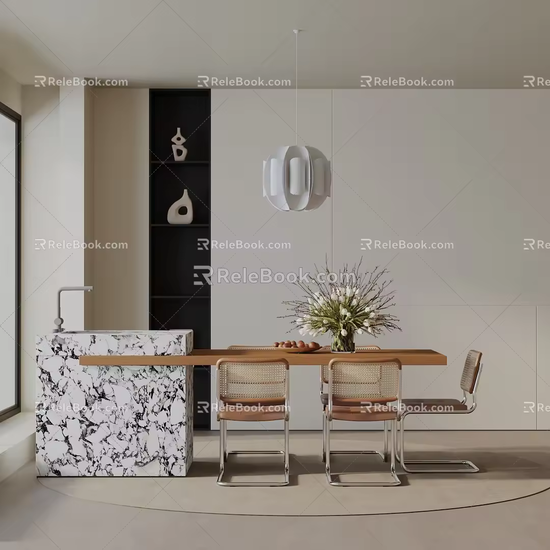 Modern table combination 3d model
