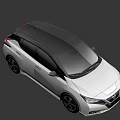 Nissan Leaf White Electric Car With Sleek Exterior Design And Alloy Wheels