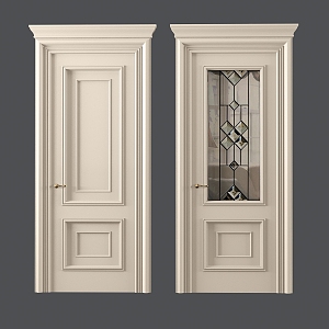 European-style swing door 3d model