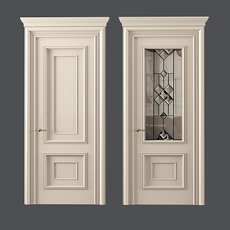 European-style swing door 3d model