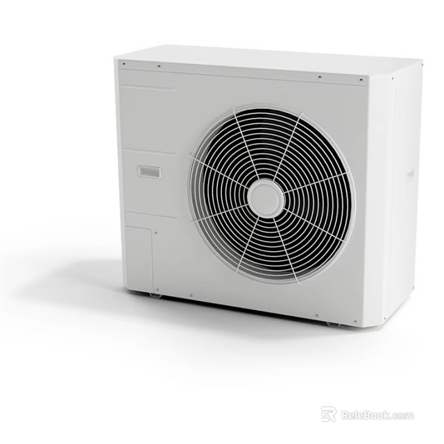 White Modern Air Conditioner Fan With Compact Structure And Efficient Cooling 3d model 