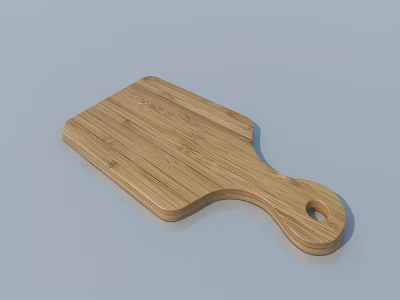 Wooden Cutting Board With Handle And Hanging Hole For Kitchen Preparation Use 3d model