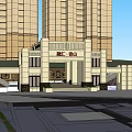 Elegant Modern Entrance Gate of Shunjiang Xiangshan with High rise Buildings