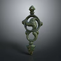 Ancient Bronze Clothing Accessory With Intricate Animal Design And Ornate Rings