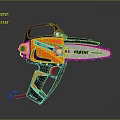 Powerful PELEX Heavy Duty Chainsaw With Orange And Black Design