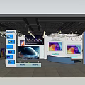 Philips Mall Retail Counter Displaying Large TV Screens With Space Images And Modern Design