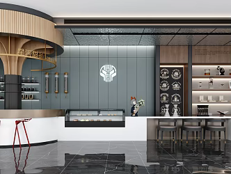Modern Coffee Shop Milk Tea Coffee Shop 3d model