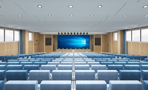 Modern amphitheatre school lecture hall 3d model