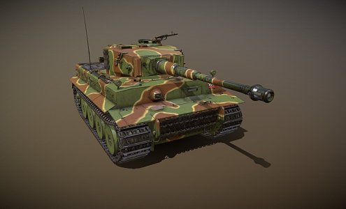 E-Tiger Tank 3d model