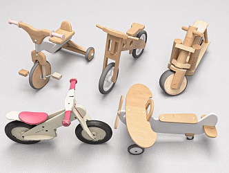 Modern Toy Car Toy Car Children's Bicycle Children's Trolley 3d model