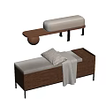 Modern Bed End Stool Soft Bed Shoe Changing Stool Sofa Stool Storage Stool 3d model
