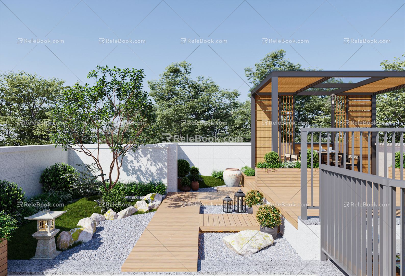 Modern Garden 3d model