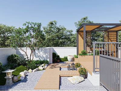 Modern Garden 3d model