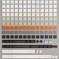 Various Colored Switch Panels With Different Designs Neatly Arranged On