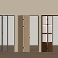 Modern Folding Doors with Glass Panels and Wooden Frames for Interior Spaces