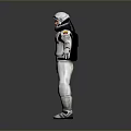 Game Movie Character Astronaut In White Spacesuit With Detailed 3D Model Design
