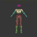 Green And White Everyday Uniform Clothing Set With Hat Top Pants Gloves Boots