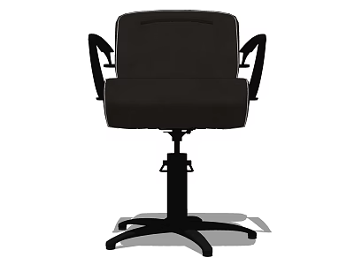 Black Massage Chair With Comfortable Seat Armrests And Five Star Base 3d model