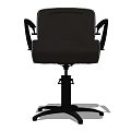 Black Massage Chair With Comfortable Seat Armrests And Five Star Base