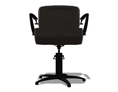 Black Massage Chair With Comfortable Seat Armrests And Five Star Base 3d model