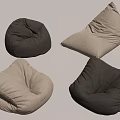 Comfortable Single Person Bean Bag Chairs In Gray And Beige Various Shapes