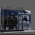 Exhibition Showcase Displaying Snowpiercer 3 Ultimate Journey With Ape Figure And Screen