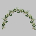 Flowers Arch Wreath Flowers 3d model