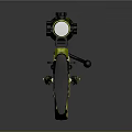 Sniper Rifle With Scope And Colorful Flame Camouflage Design Elements