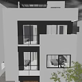 Modern Detached Villa Exterior Design With Large Windows Balcony And Interior Rooms