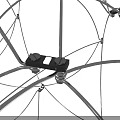 Unique Modern Chandelier With Intricate Geometric Interwoven Lines And Spherical Design