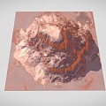 desert mountain gobi mountains desert terrain 3d model