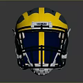 Green And Yellow Riddell Football Helmet With Face Mask As Weapon