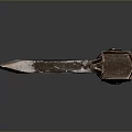 Vintage Axe Weapon With Leather Wrapped Handle And Rustic Blade